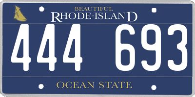 RI license plate 444693