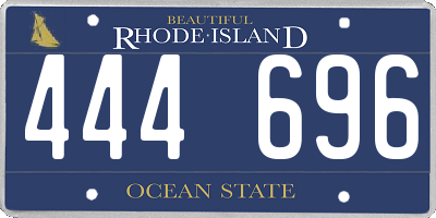 RI license plate 444696