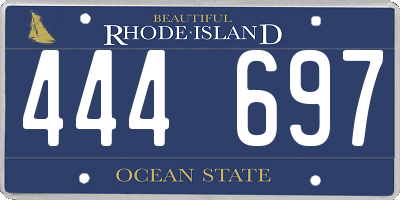 RI license plate 444697