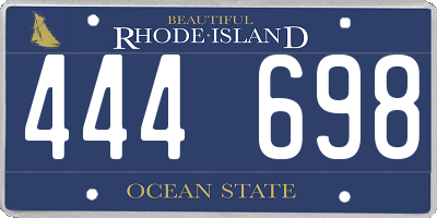 RI license plate 444698