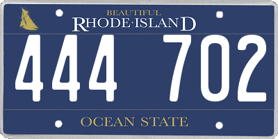RI license plate 444702