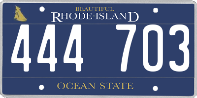 RI license plate 444703