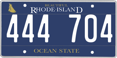 RI license plate 444704