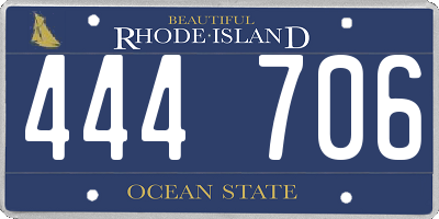 RI license plate 444706
