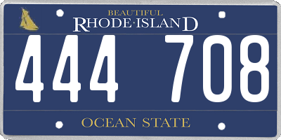 RI license plate 444708