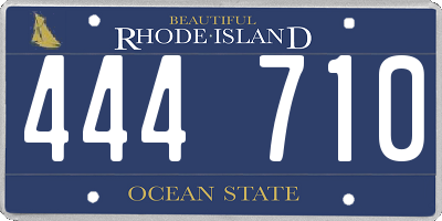 RI license plate 444710