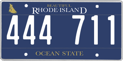 RI license plate 444711