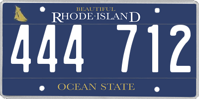 RI license plate 444712