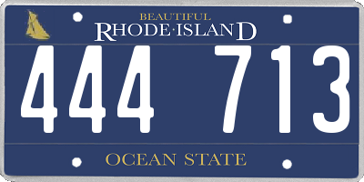 RI license plate 444713