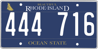 RI license plate 444716