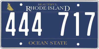 RI license plate 444717
