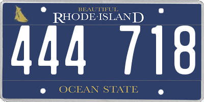 RI license plate 444718