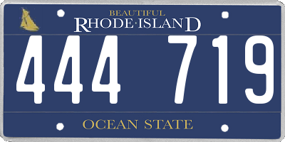 RI license plate 444719