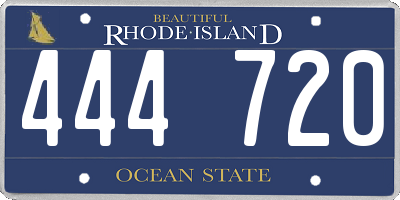 RI license plate 444720