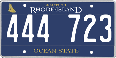 RI license plate 444723