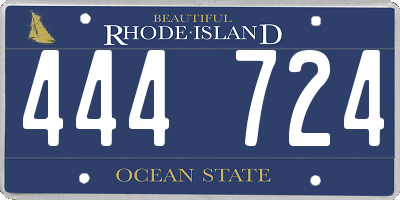 RI license plate 444724