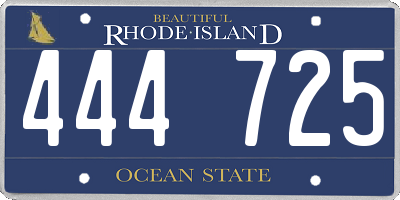 RI license plate 444725