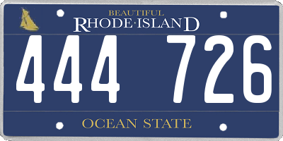 RI license plate 444726