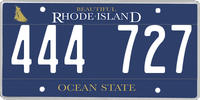 RI license plate 444727
