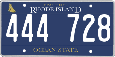 RI license plate 444728