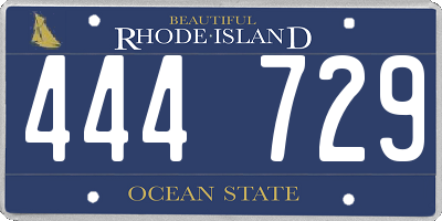 RI license plate 444729