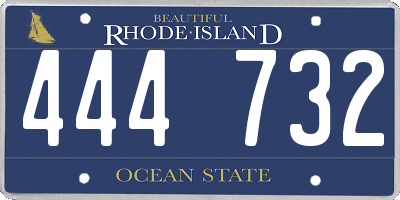 RI license plate 444732