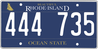 RI license plate 444735