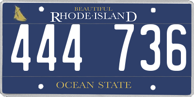 RI license plate 444736