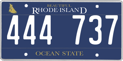 RI license plate 444737