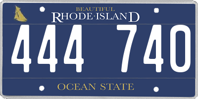 RI license plate 444740