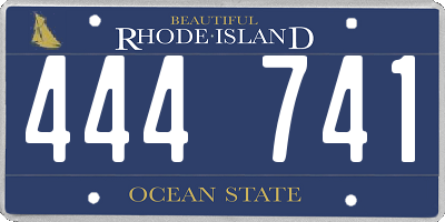 RI license plate 444741