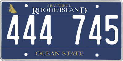 RI license plate 444745