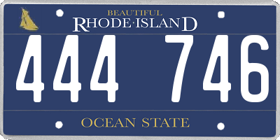 RI license plate 444746