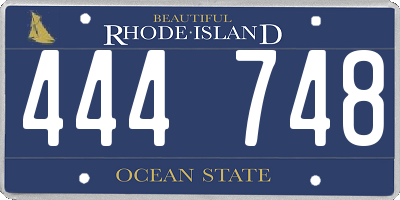 RI license plate 444748