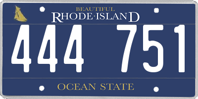 RI license plate 444751