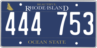 RI license plate 444753