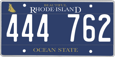 RI license plate 444762