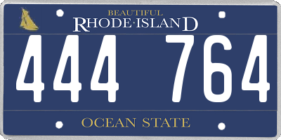 RI license plate 444764