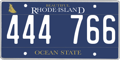 RI license plate 444766