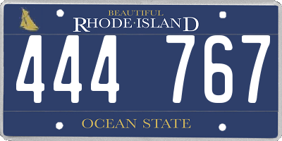 RI license plate 444767