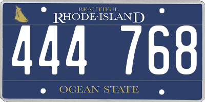 RI license plate 444768