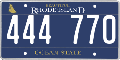 RI license plate 444770