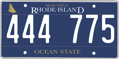 RI license plate 444775