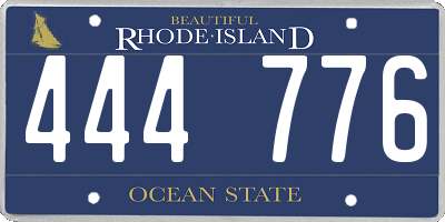 RI license plate 444776