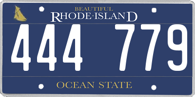 RI license plate 444779