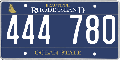 RI license plate 444780