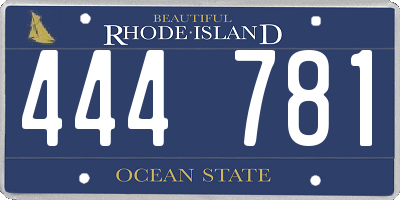 RI license plate 444781