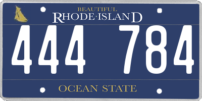 RI license plate 444784