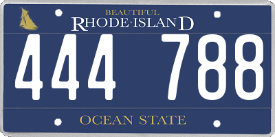 RI license plate 444788