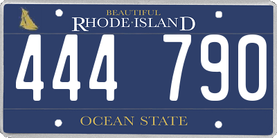 RI license plate 444790